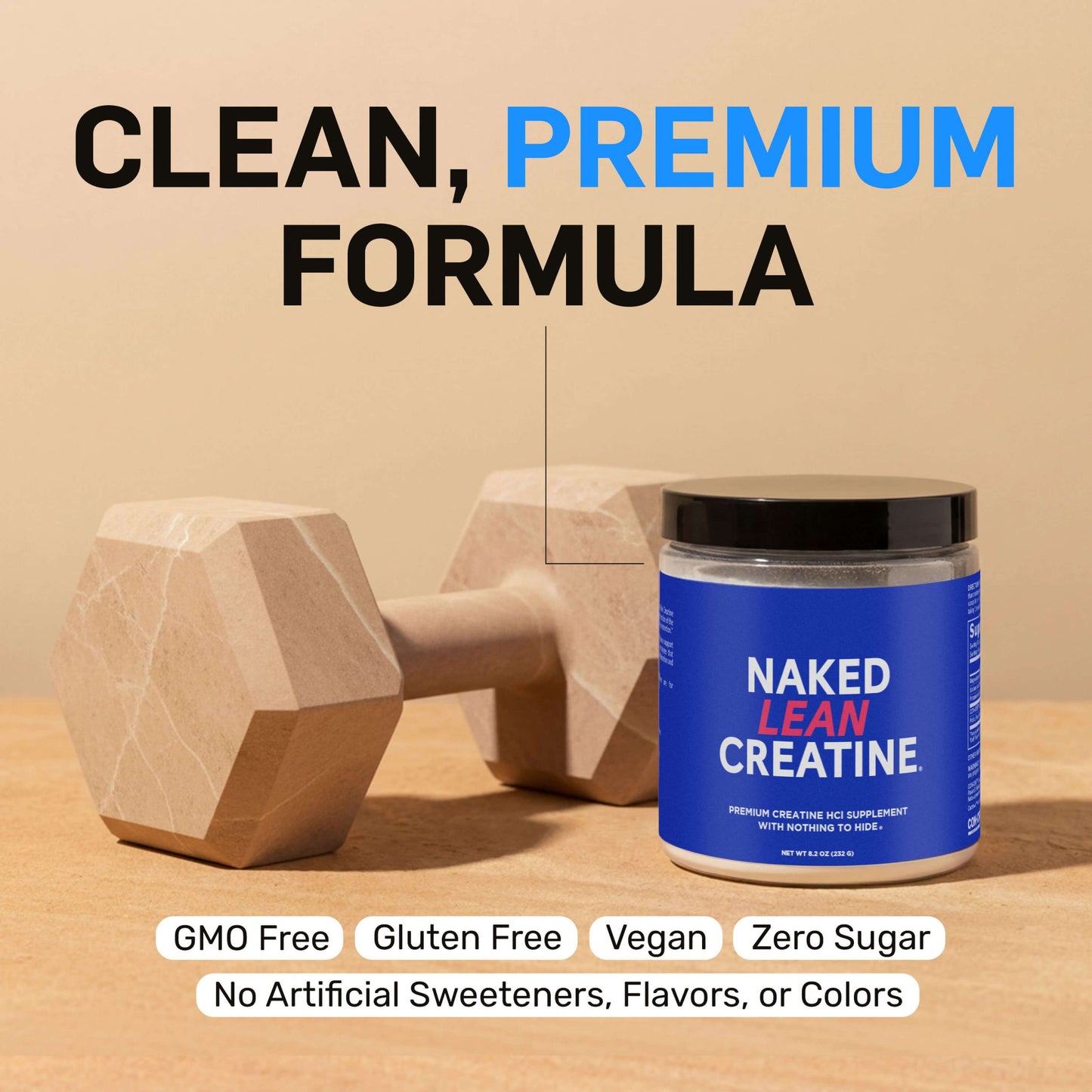 Creatine HCl Powder - Unflavored | Daily Muscle Power Supplement
