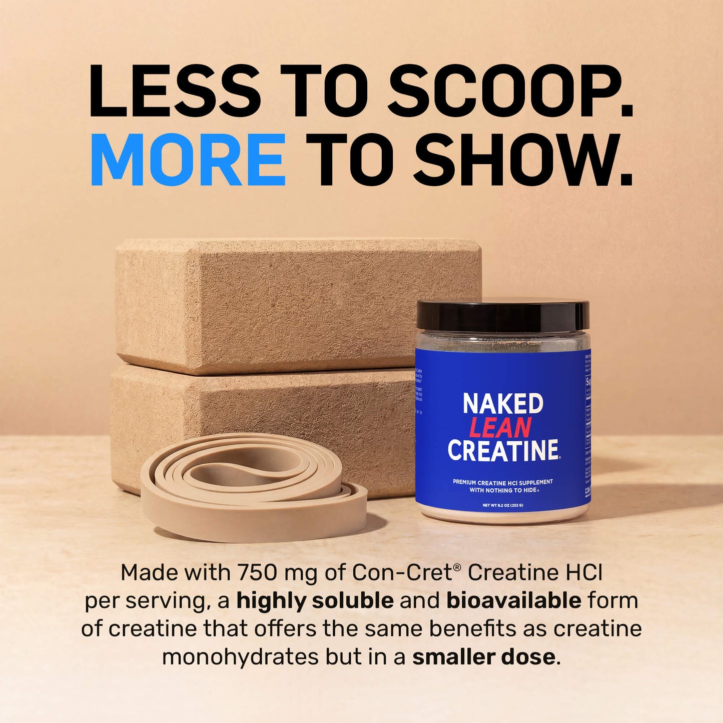 Creatine HCl Powder - Unflavored | Daily Muscle Power Supplement