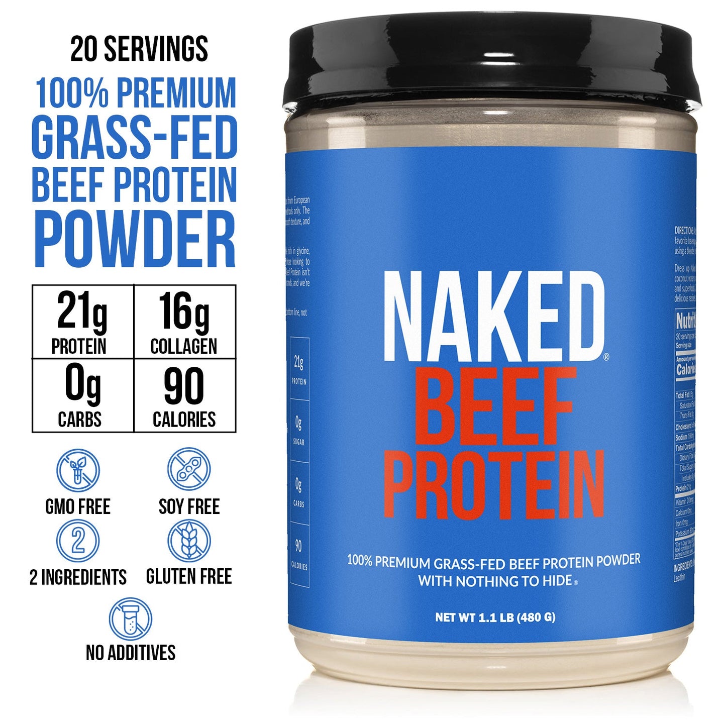 Beef Protein Powder - Unflavored | Simple Shake Ready Formula