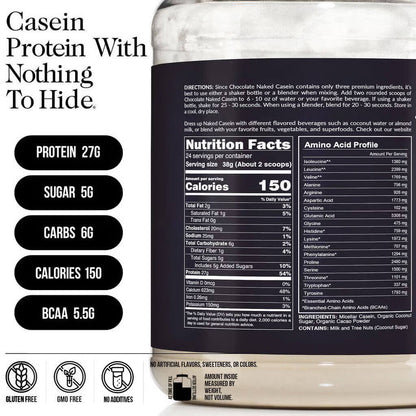 Chocolate Casein Protein Powder - Chocolate | Overnight Muscle Recovery Support