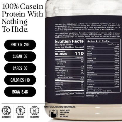 Micellar Casein Protein Powder - Unflavored | Overnight Muscle Recovery Support