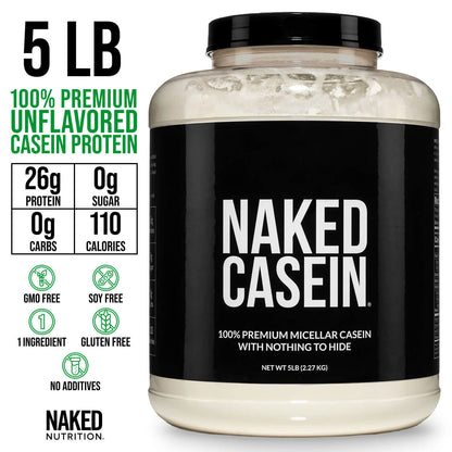 Micellar Casein Protein Powder - Unflavored | Overnight Muscle Recovery Support