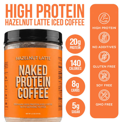 Hazelnut Latte Protein Iced Coffee - Hazelnut Latte | Simple Wellness Support