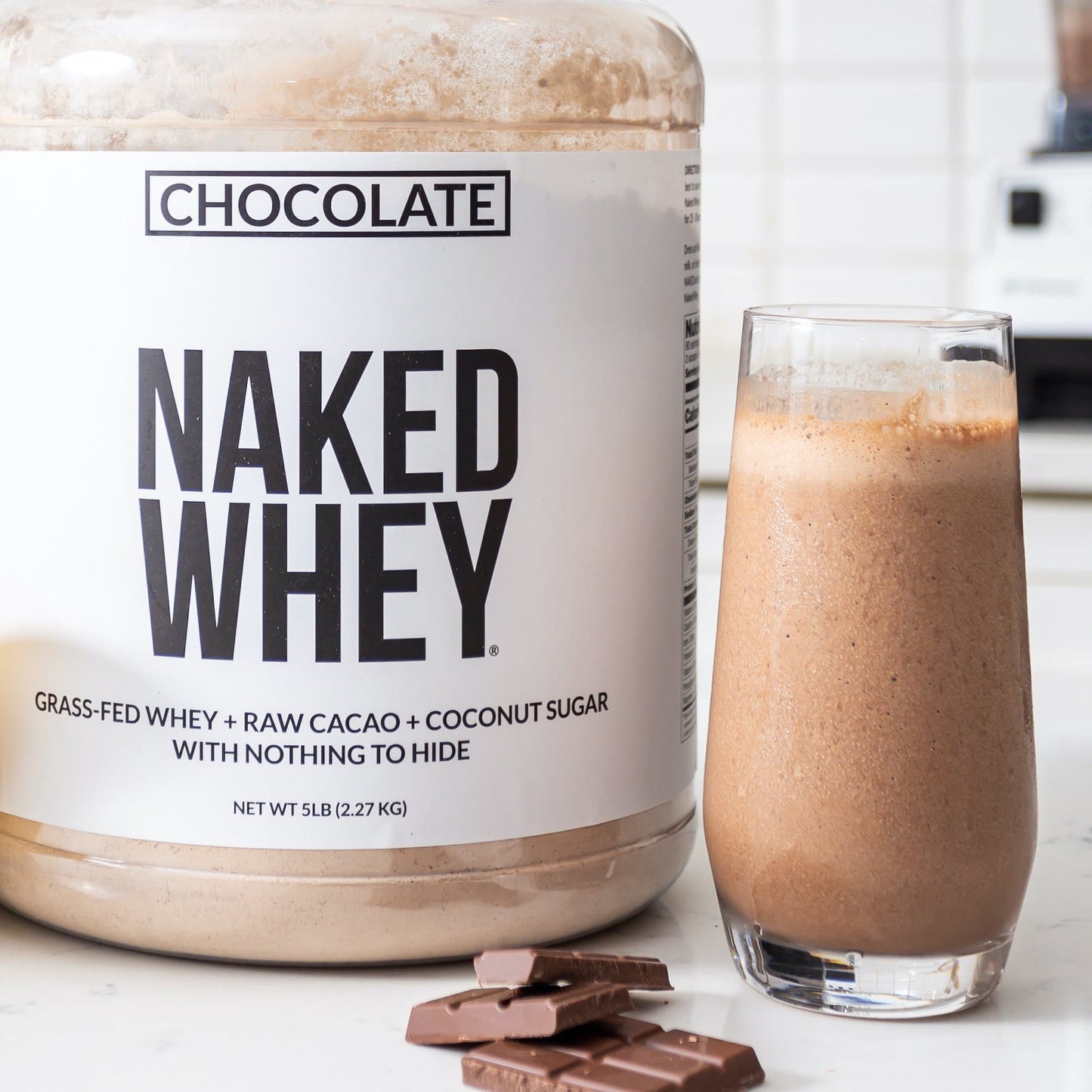 Chocolate Whey Protein Powder - Chocolate | Simple Grass Fed Nutrition