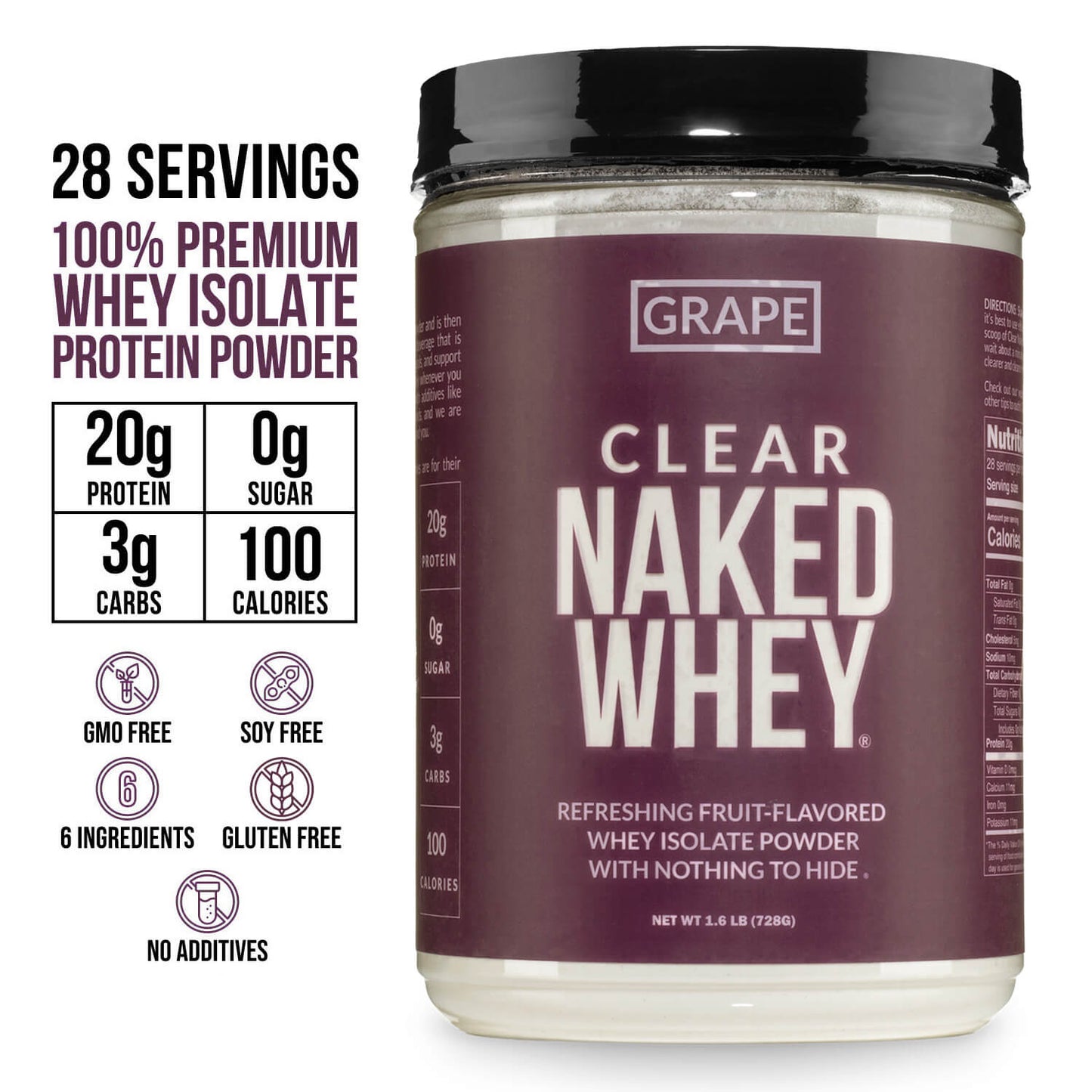 Grape Whey Protein Isolate - Grape | Simple Grass Fed Nutrition