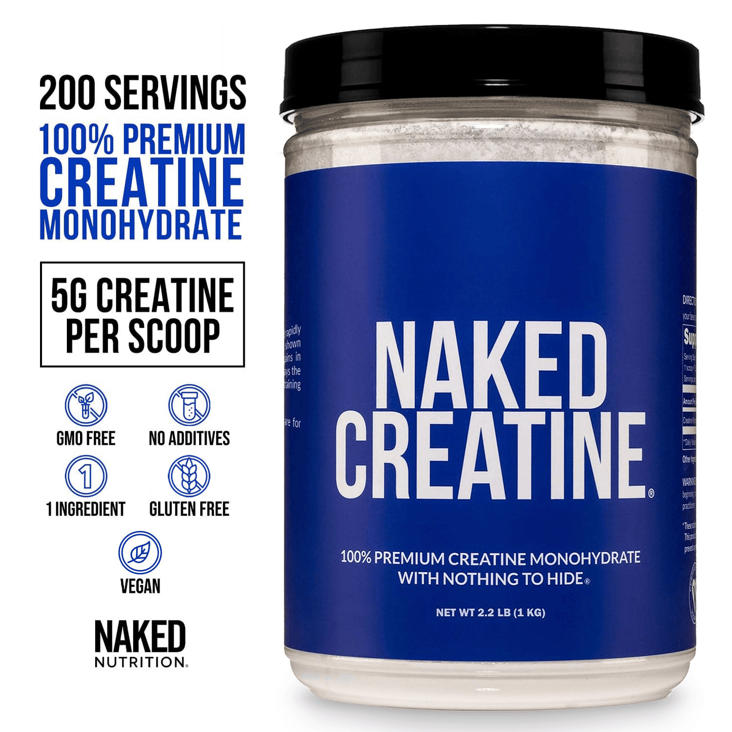 Creatine Monohydrate Powder - Unflavored | Daily Muscle Power Supplement