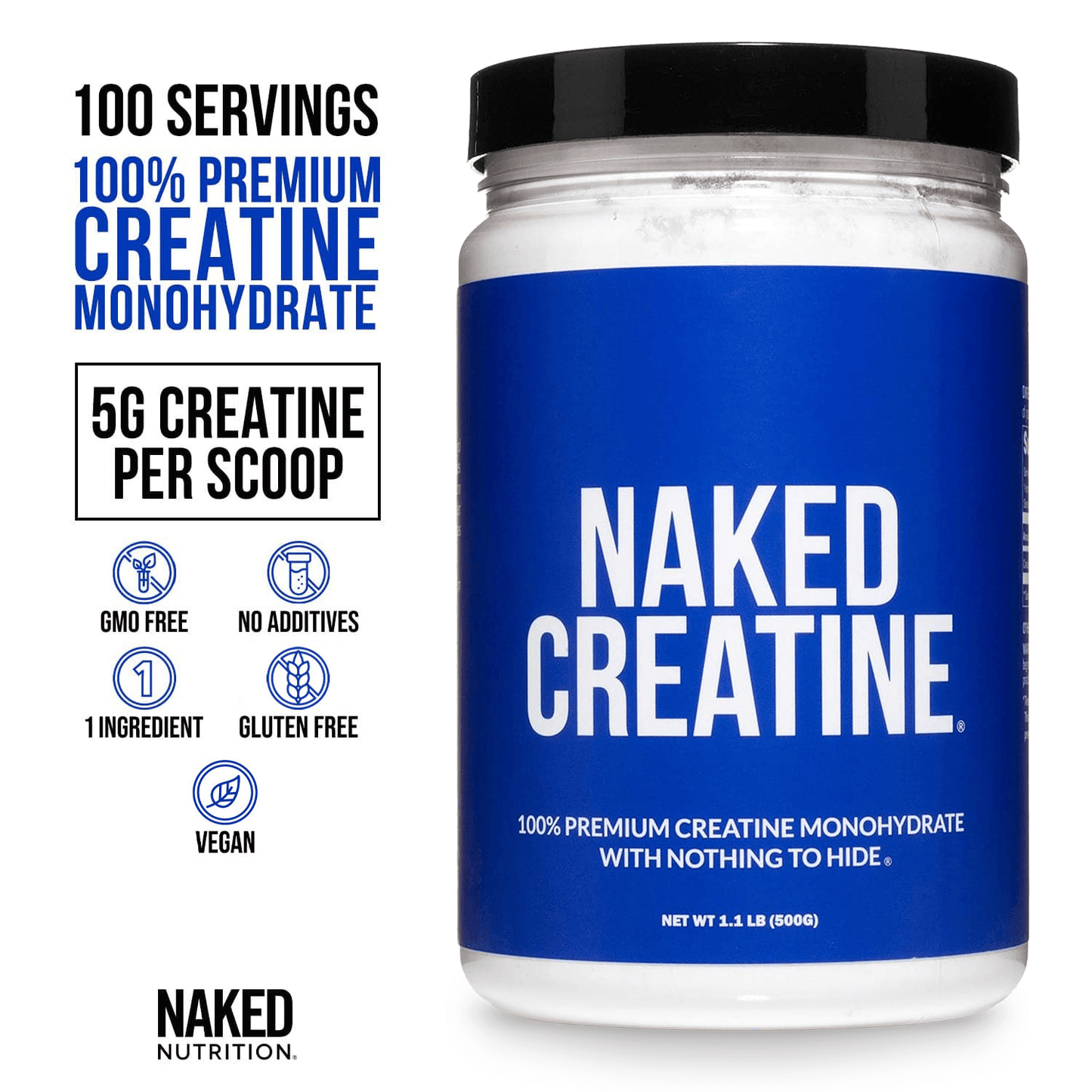 Creatine Monohydrate Powder - Unflavored | Daily Muscle Power Supplement