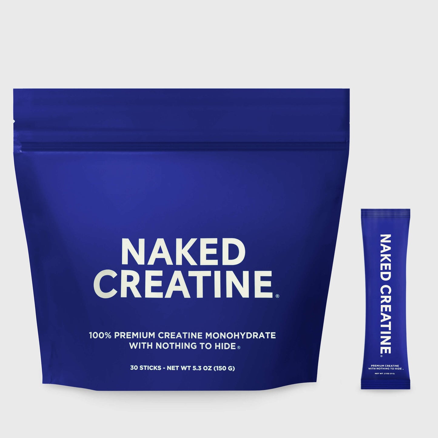 Creatine Travel Packets - Unflavored Sticks | Daily Muscle Power Supplement
