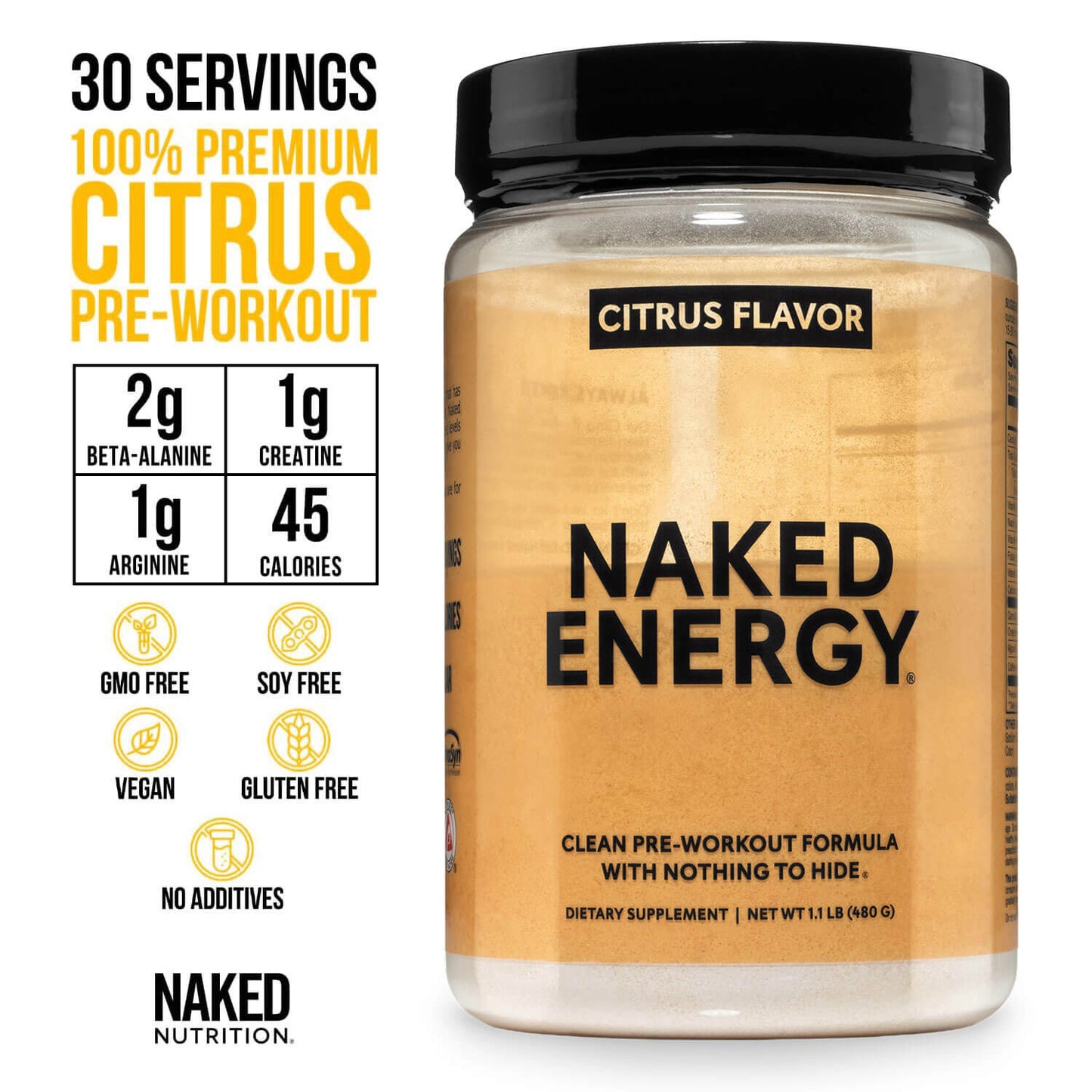 Citrus Pre Workout Supplement - Citrus | Workout Focus And Energy Formula