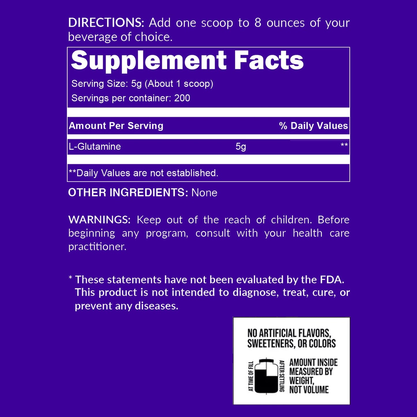 Glutamine Powder - 2.2LB | Simple Shake Ready Formula