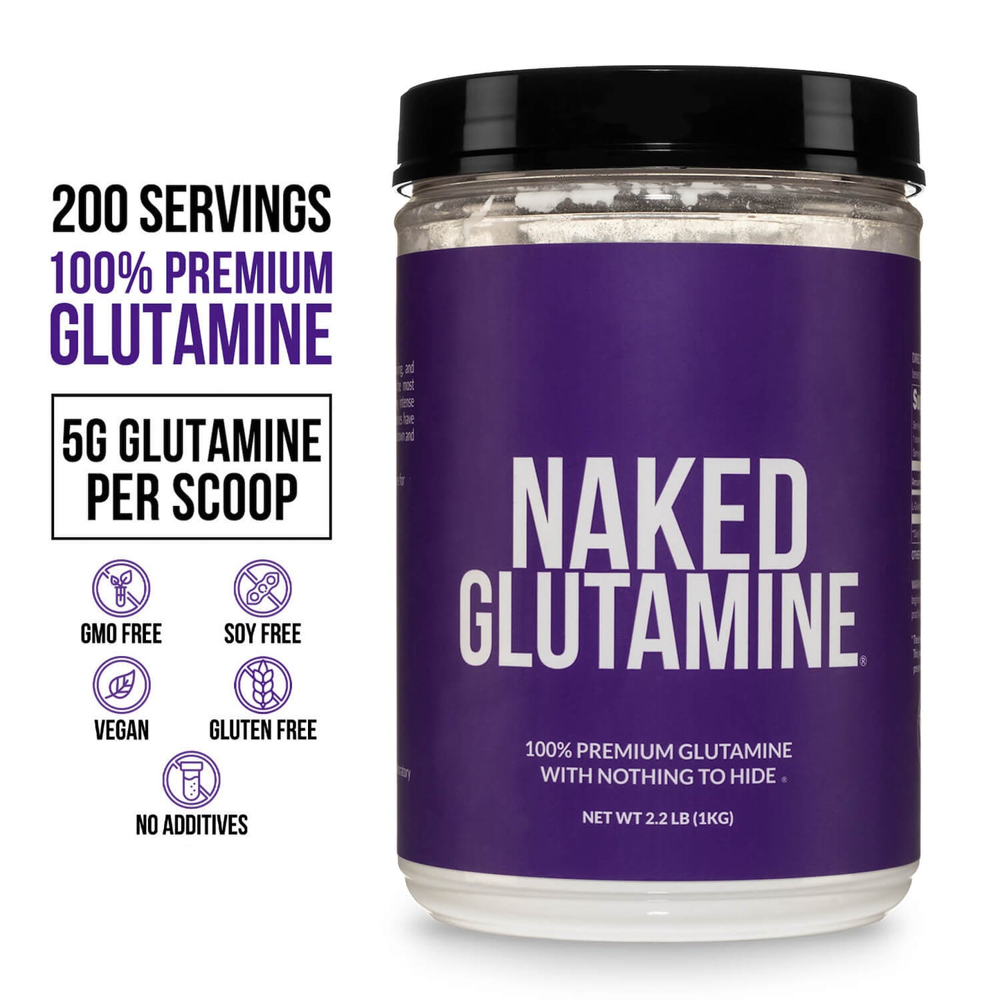 Glutamine Powder - 2.2LB | Simple Shake Ready Formula