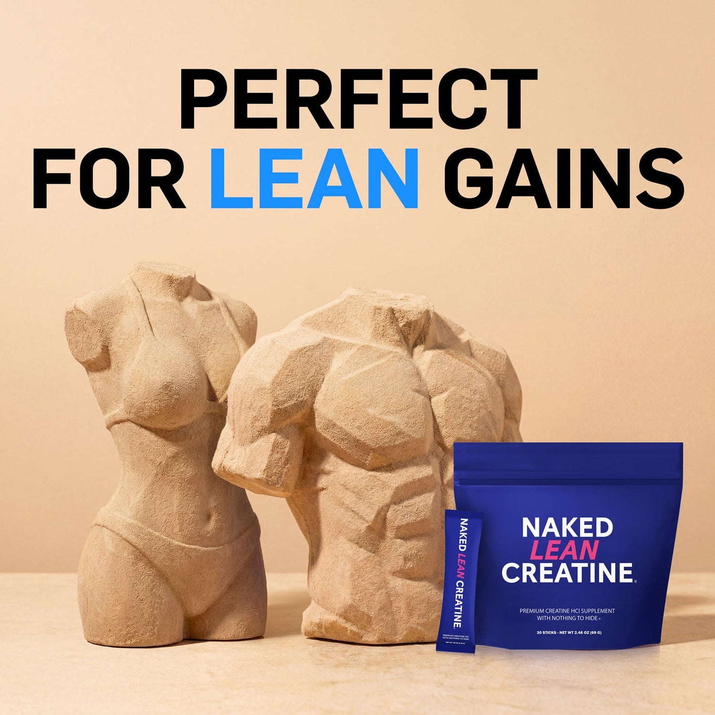 Creatine HCl Travel Packets - Stick Packs | Daily Muscle Power Supplement