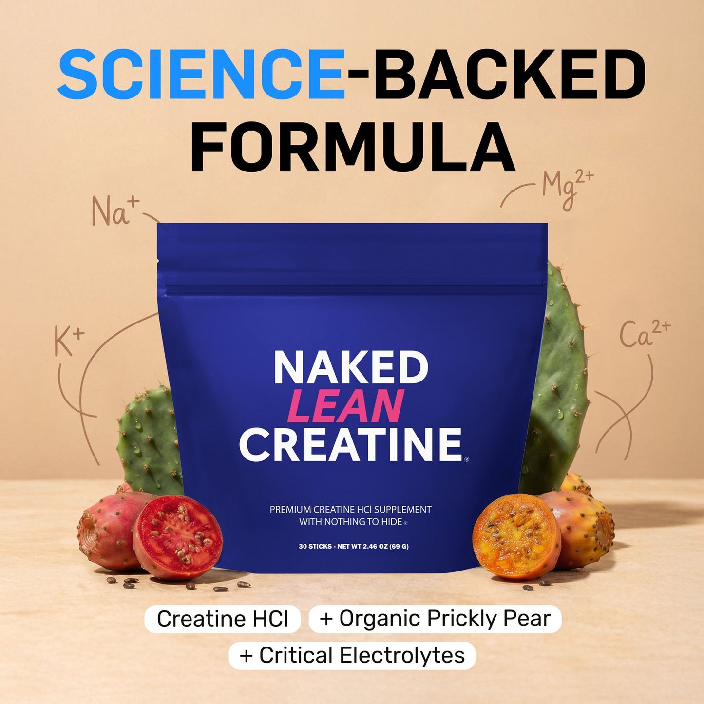 Creatine HCl Travel Packets - Stick Packs | Daily Muscle Power Supplement