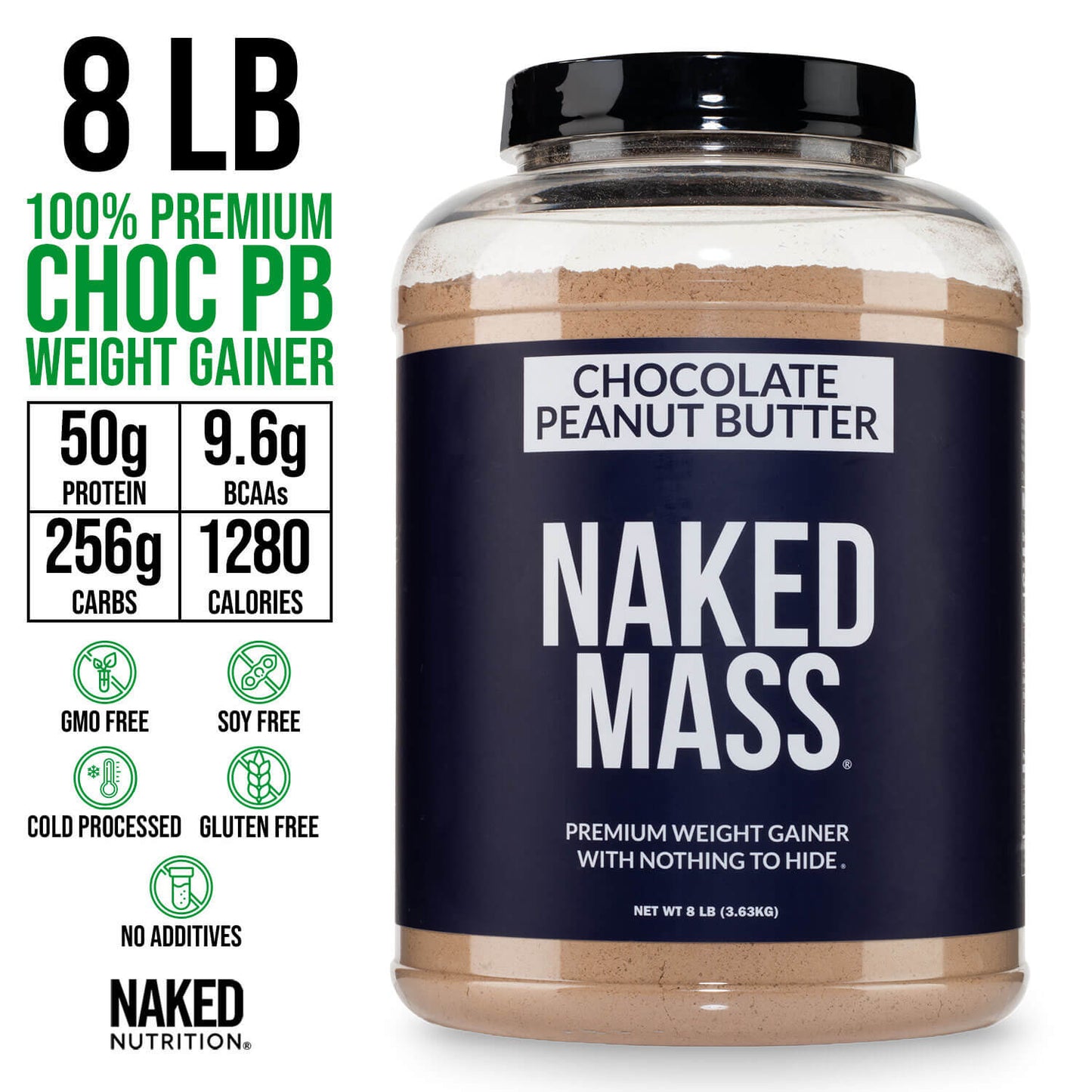 Chocolate Peanut Butter Mass Gainer Protein Supplement - Chocolate PB | Clean Weight Gain Formula