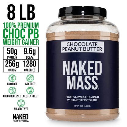 Chocolate Peanut Butter Mass Gainer Protein Supplement - Chocolate PB | Clean Weight Gain Formula