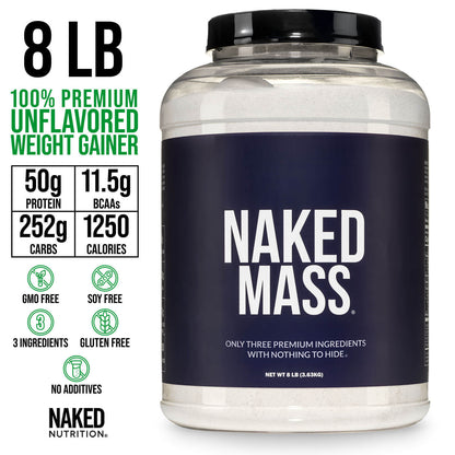 Mass Gainer Protein Supplement - Unflavored | Clean Weight Gain Formula