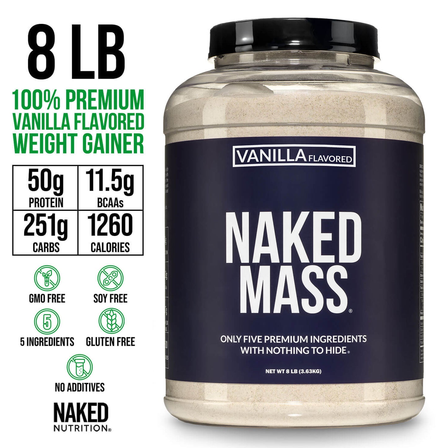 Vanilla Mass Gainer Protein Supplement - Vanilla | Clean Weight Gain Formula