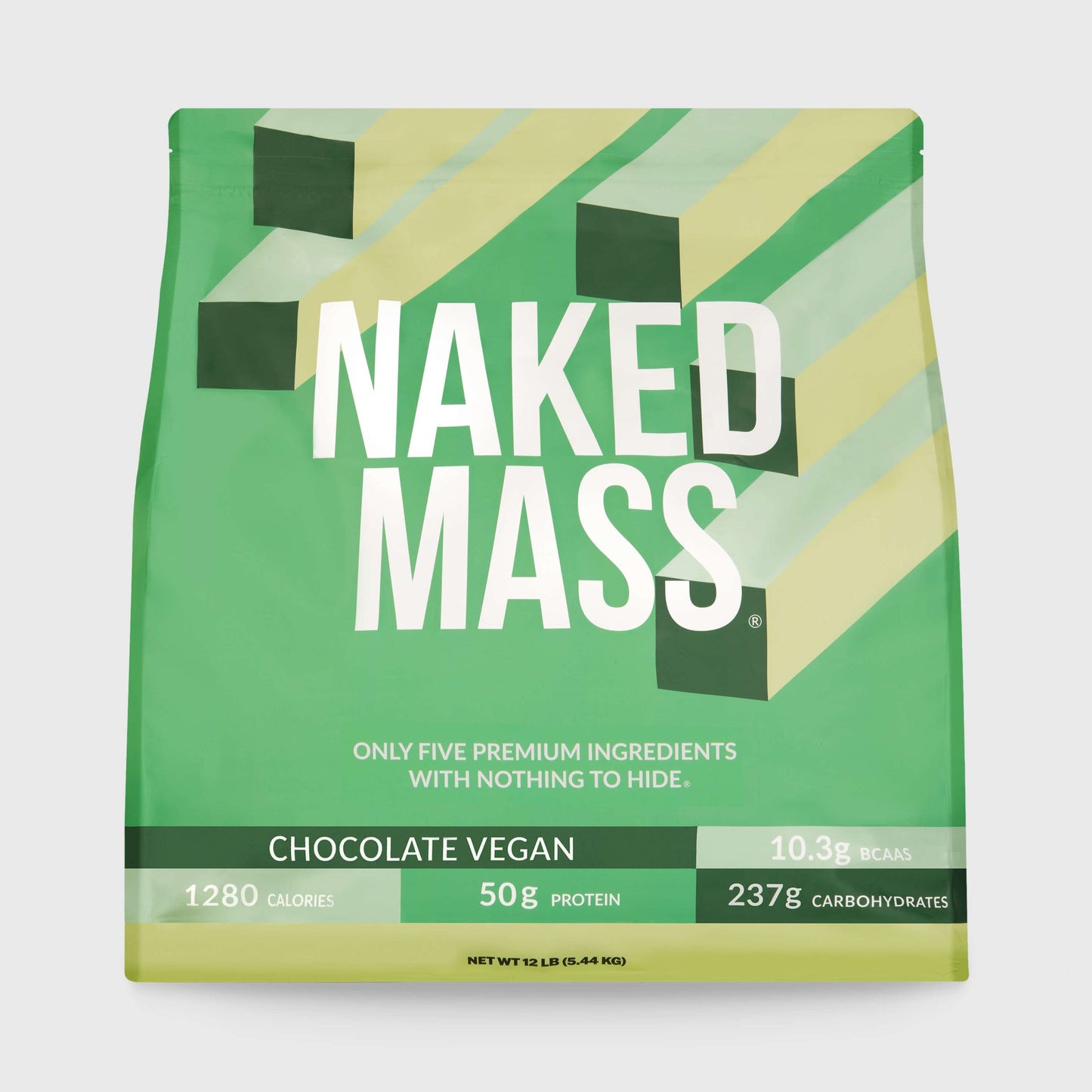 Chocolate Vegan Mass Gainer Supplement - Chocolate (Vegan) 12LB | Clean Weight Gain Formula