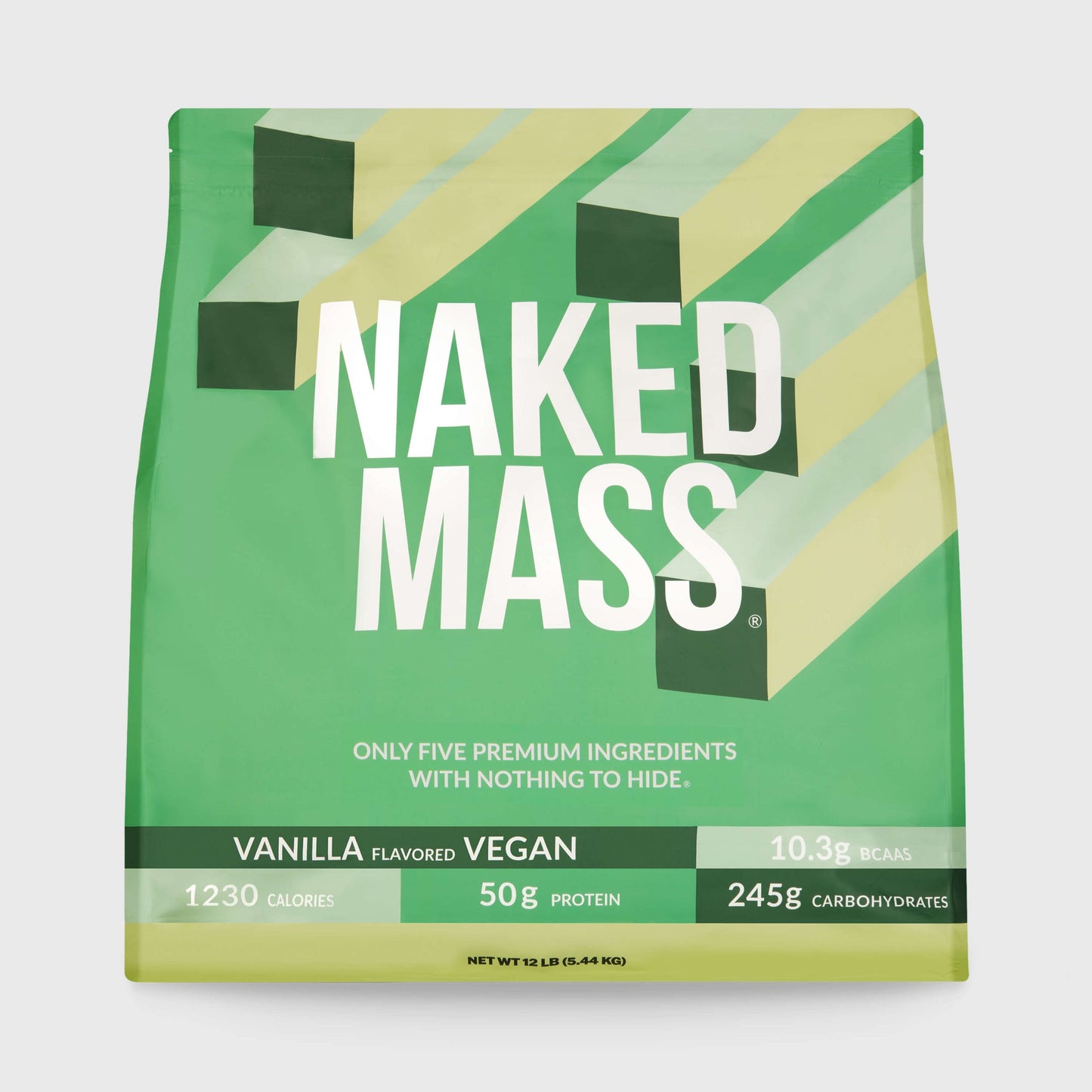 Vanilla Vegan Mass Gainer Supplement - Vanilla (Vegan) 12LB | Clean Weight Gain Formula