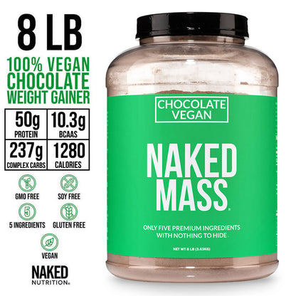 Chocolate Vegan Mass Gainer Supplement - Chocolate (Vegan) | Clean Weight Gain Formula