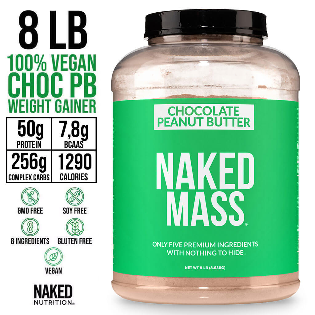 Chocolate Peanut Butter Vegan Mass Gainer Supplement - Chocolate PB (Vegan) | Clean Weight Gain Formula