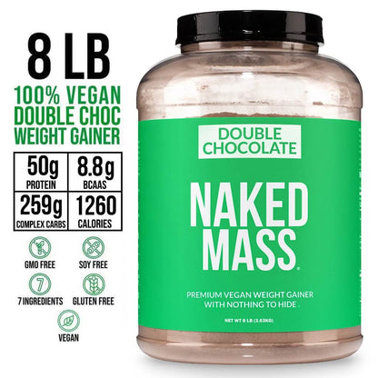 Double Chocolate Vegan Mass Gainer Supplement - Double Chocolate (Vegan) | Clean Weight Gain Formula