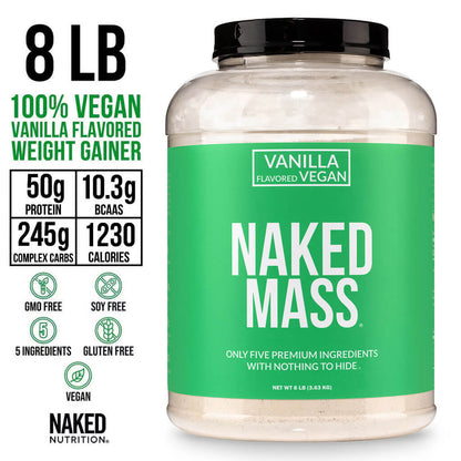 Vanilla Vegan Mass Gainer Supplement - Vanilla (Vegan) | Clean Weight Gain Formula