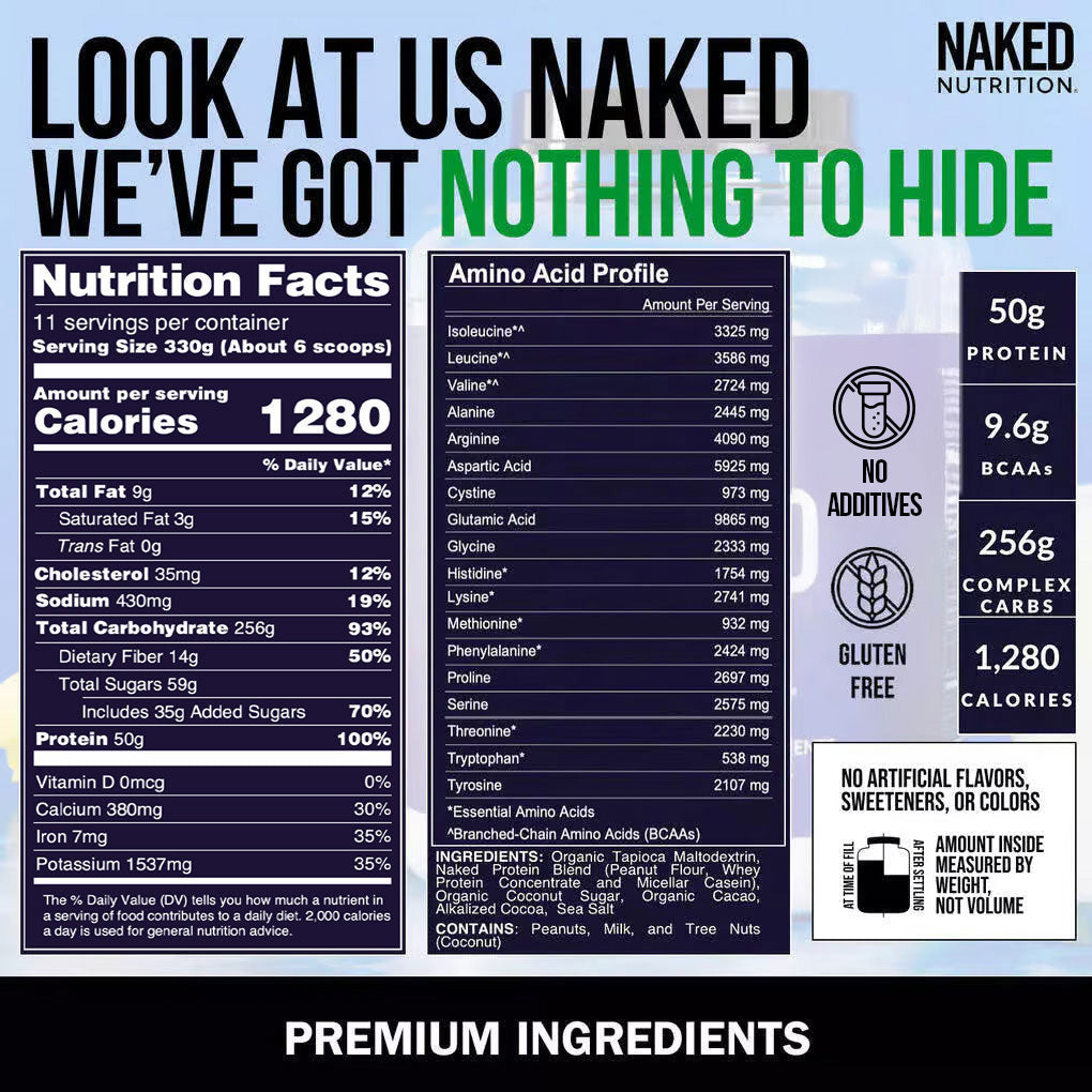 Chocolate Peanut Butter Mass Gainer Protein Supplement - Chocolate PB | Clean Weight Gain Formula