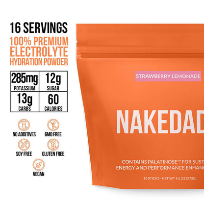 Electrolytes Powder Packets - Strawberry Lemonade - Strawberry Lemonade | Clean Electrolyte Daily Drink Mix