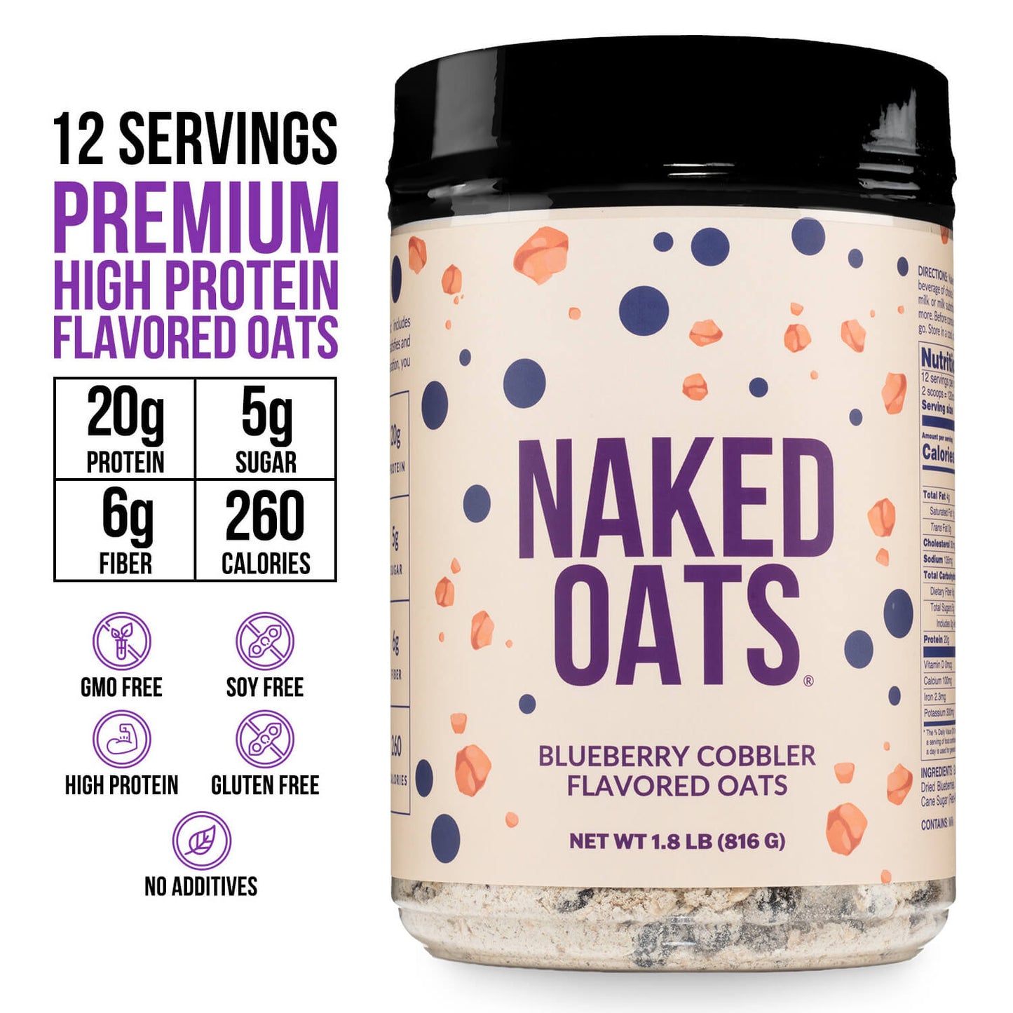Blueberry Cobbler Protein Oats - Blueberry Cobbler | Simple Wellness Support