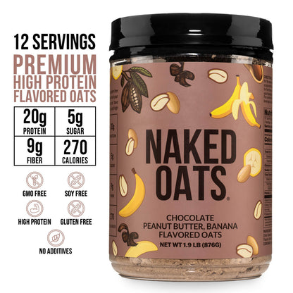 Chocolate Peanut Butter Banana Protein Oats - Chocolate PB Banana | Simple Wellness Support