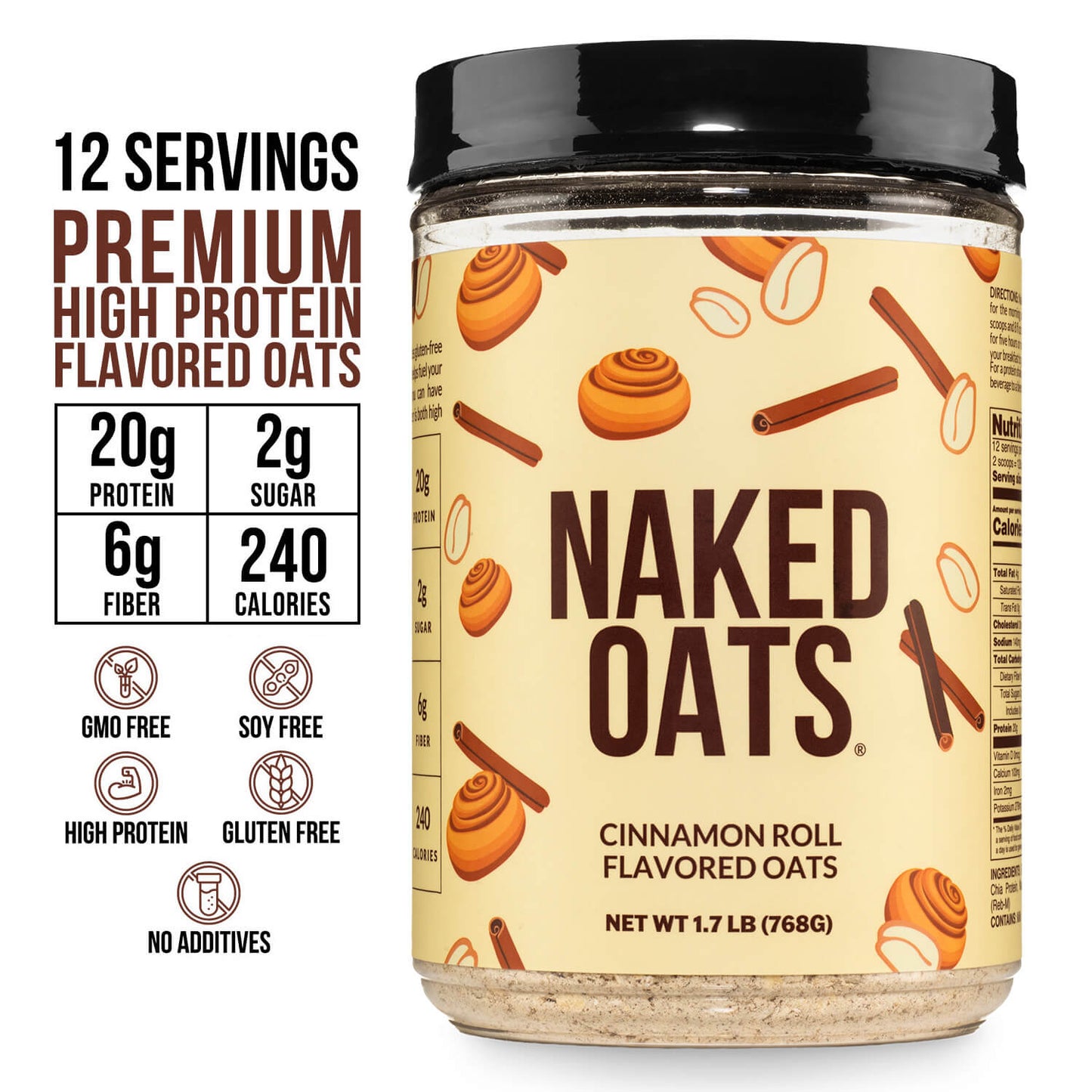 Cinnamon Roll Protein Oats - Cinnamon Roll | Simple Wellness Support