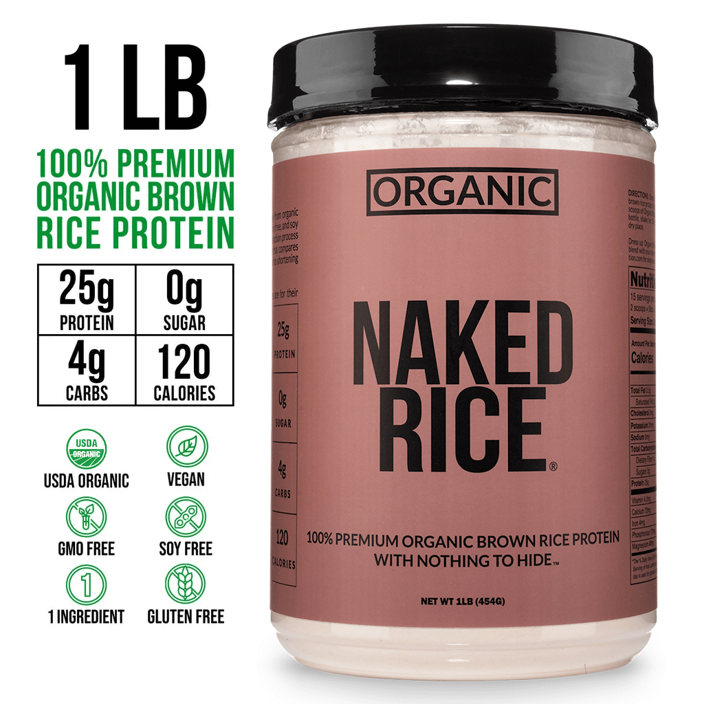 Organic Brown Rice Protein Powder 1lb - Unflavored 1LB | Clean Vegan Protein Support