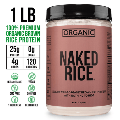 Organic Brown Rice Protein Powder 1lb - Unflavored 1LB | Clean Vegan Protein Support