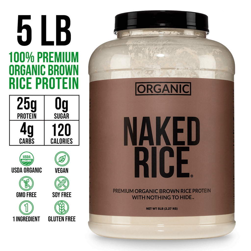 Organic Brown Rice Protein Powder - 5LB Unflavored | Clean Vegan Protein Support
