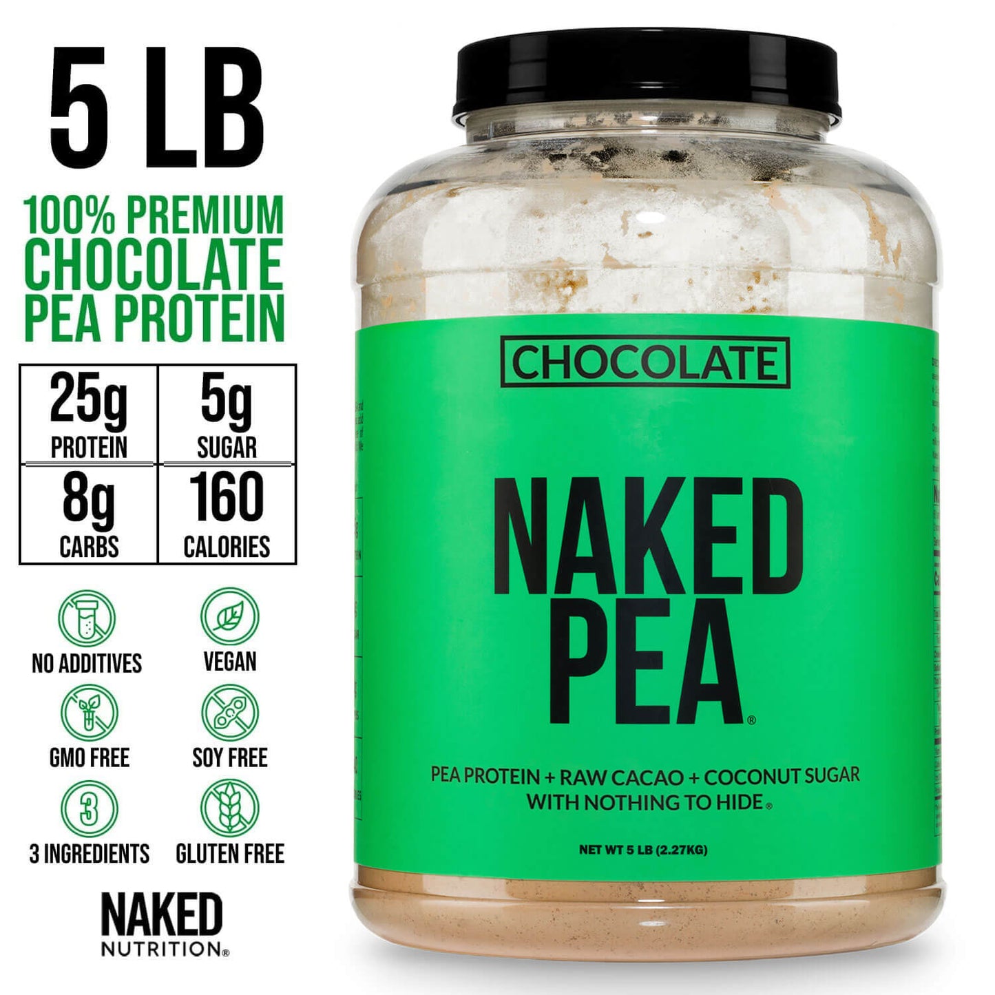 Chocolate Pea Protein Powder - Chocolate | Clean Vegan Protein Support