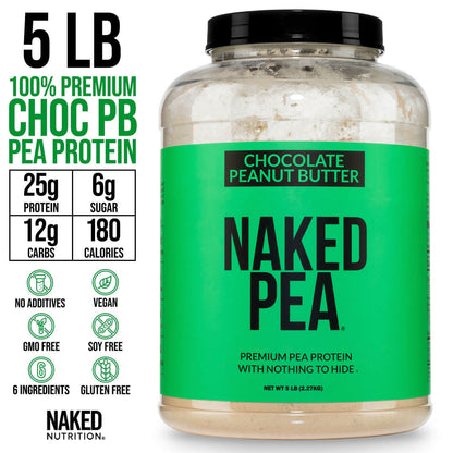 Chocolate Peanut Butter Pea Protein Powder - Chocolate PB | Clean Vegan Protein Support