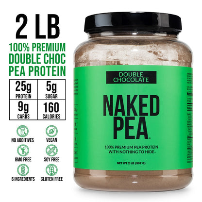 Double Chocolate Pea Protein Powder - Double Chocolate | Clean Vegan Protein Support