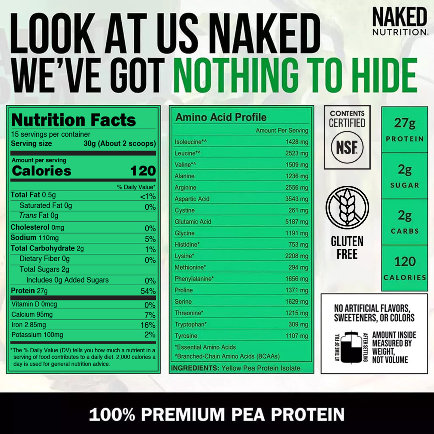 Pea Protein Powder 1lb - Unflavored | Clean Vegan Protein Support