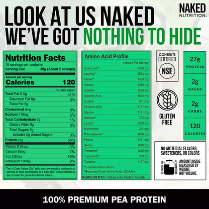 Pea Protein Powder 1lb - Unflavored | Clean Vegan Protein Support