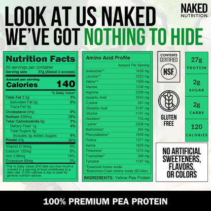 Pea Protein Powder - Unflavored | Clean Vegan Protein Support