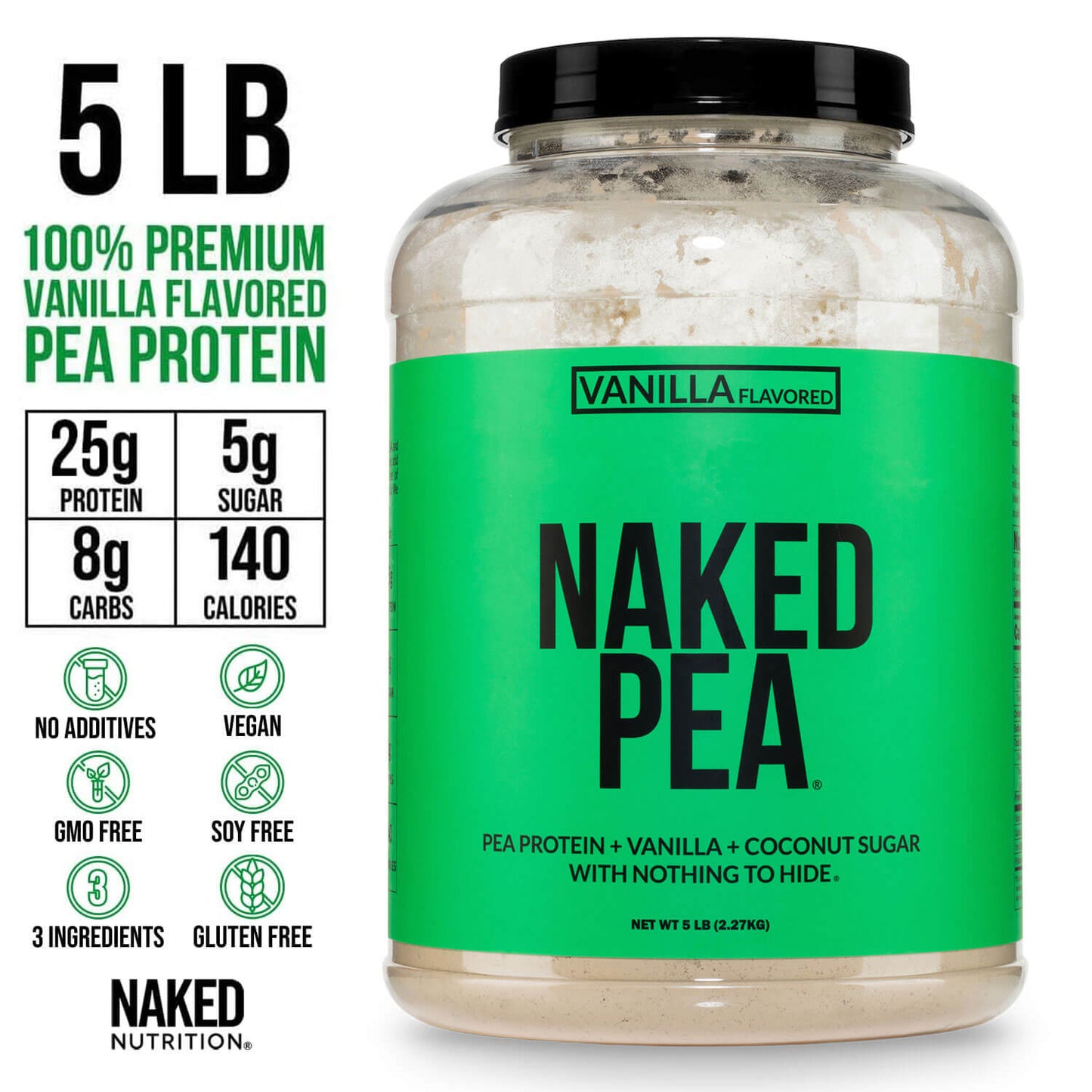 Vanilla Pea Protein Powder - Vanilla | Clean Vegan Protein Support