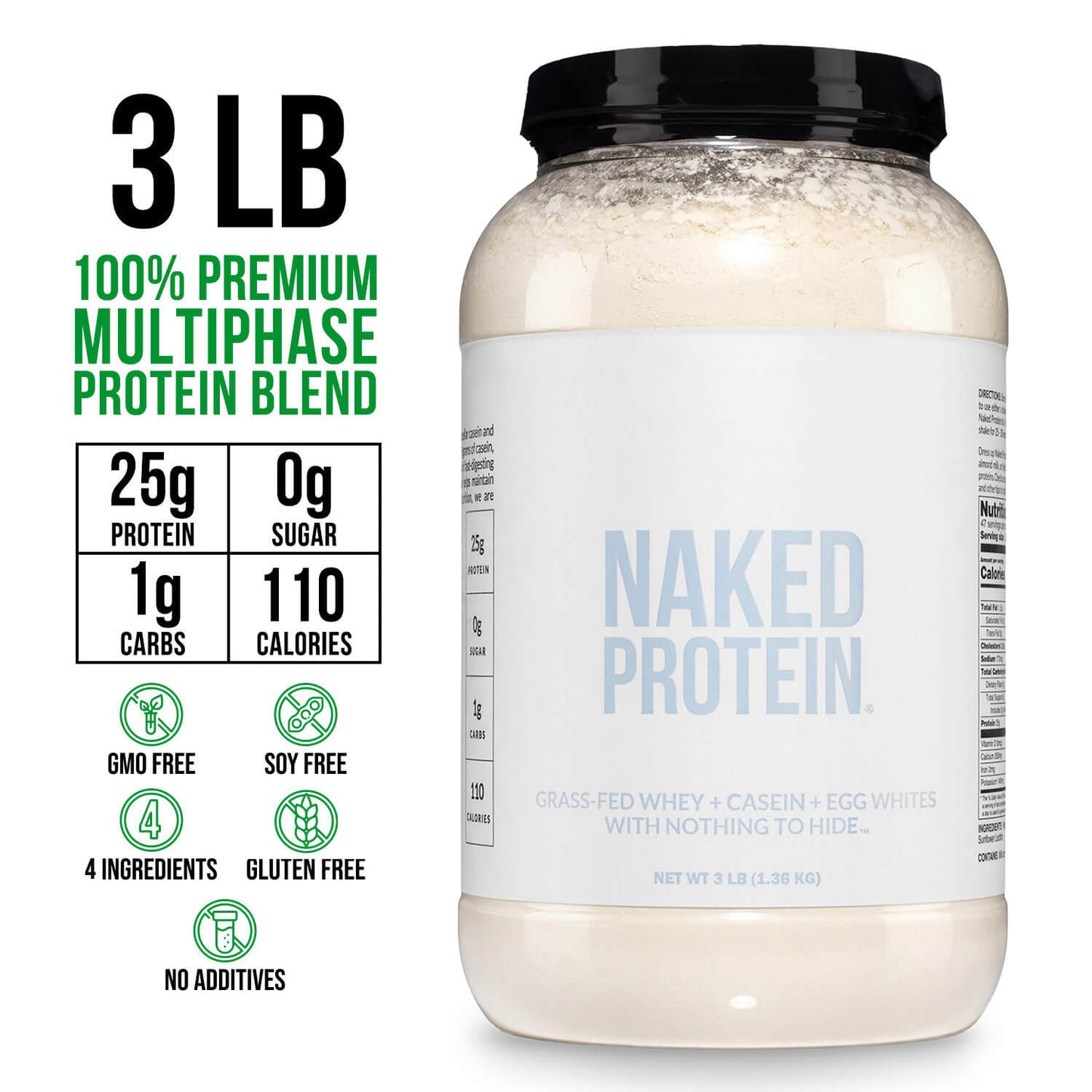 Protein Powder Blend - 3LB Egg Whey & Casein Protein Blend - 3LB | Simple Grass Fed Nutrition