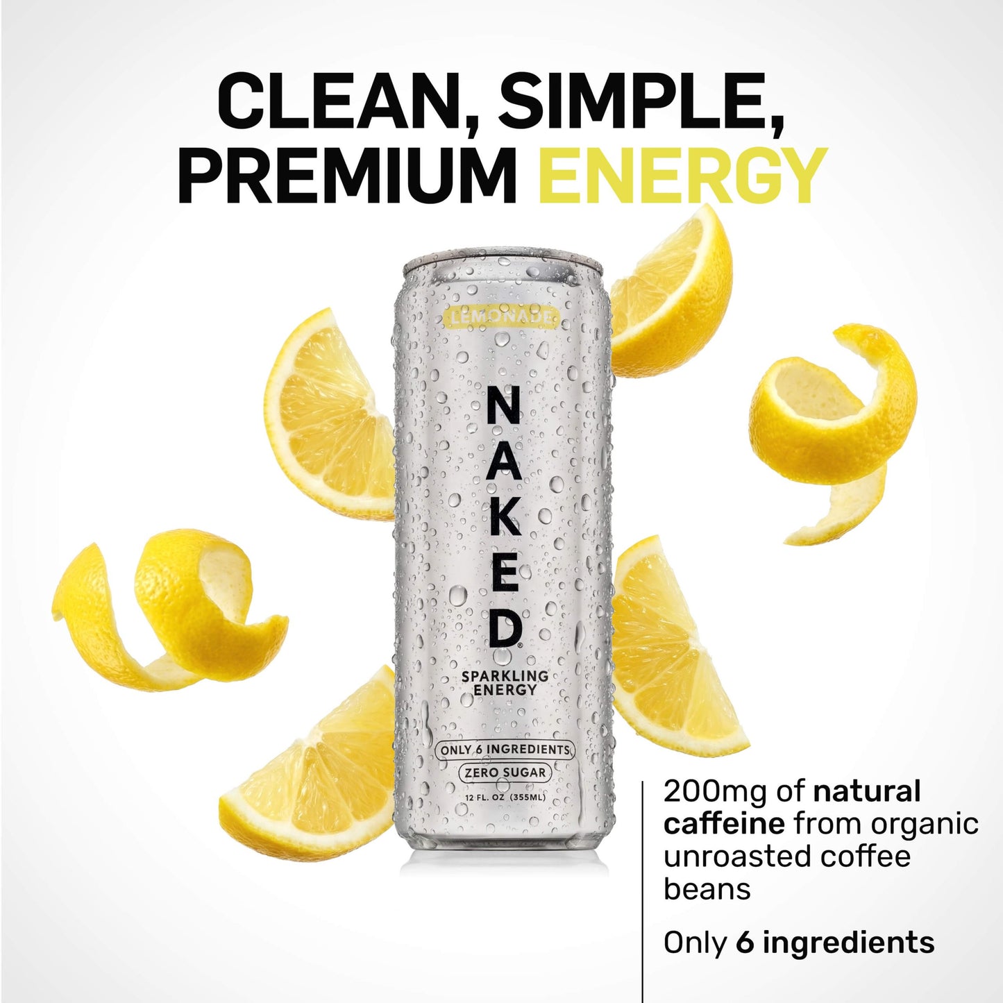 Lemonade Naked Sparkling Energy - Lemonade | Simple Wellness Support