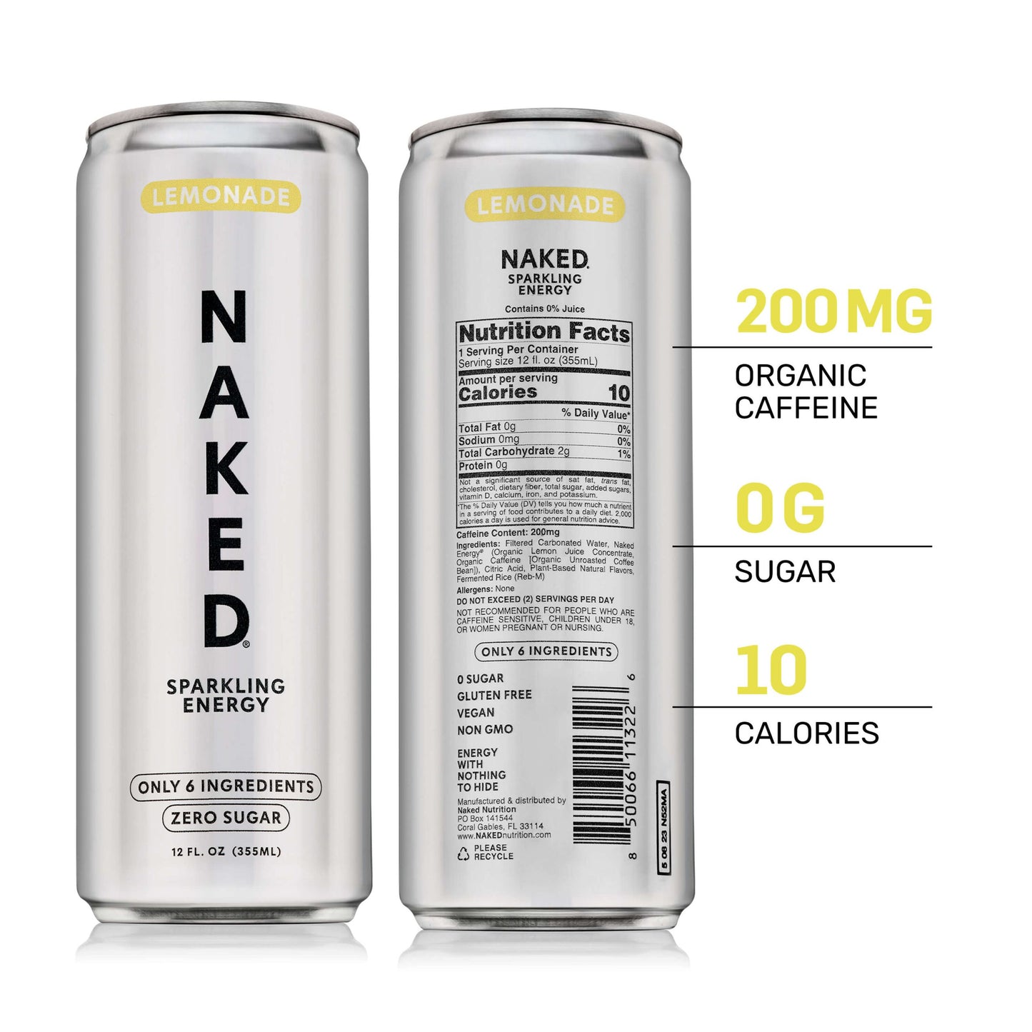 Lemonade Naked Sparkling Energy - Lemonade | Simple Wellness Support