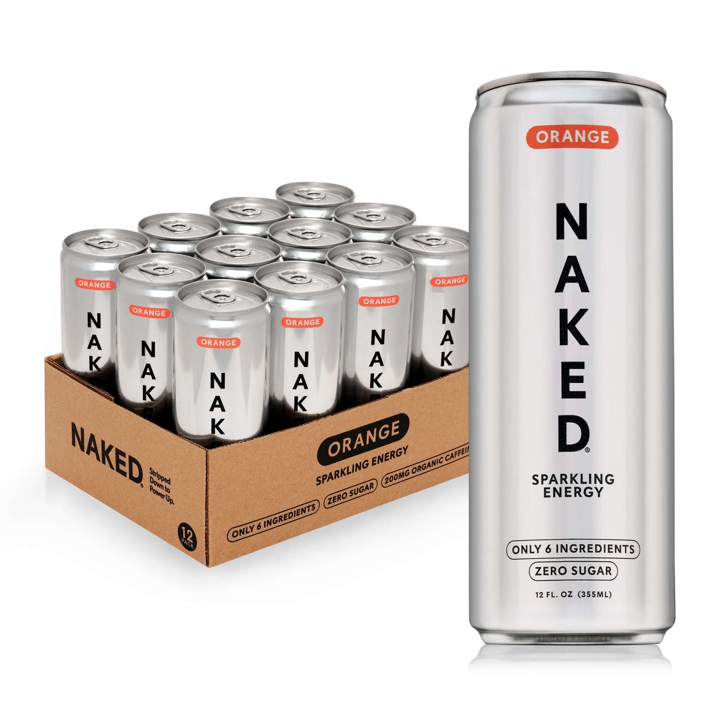 Orange Naked Sparkling Energy - Orange | Simple Wellness Support