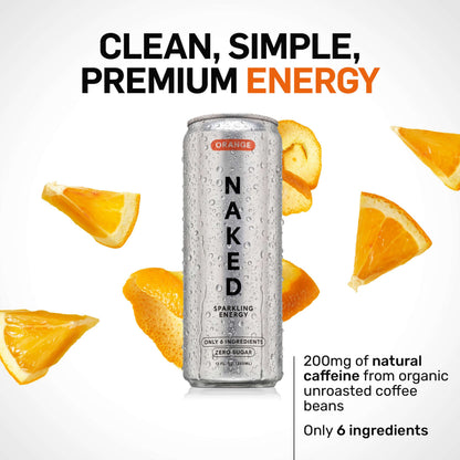 Orange Naked Sparkling Energy - Orange | Simple Wellness Support