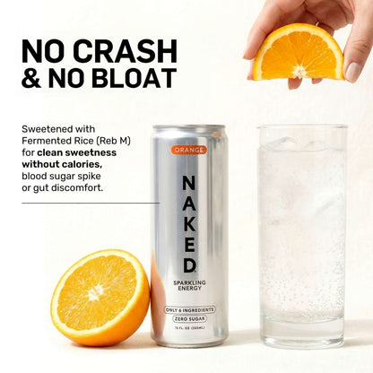 Orange Naked Sparkling Energy - Orange | Simple Wellness Support