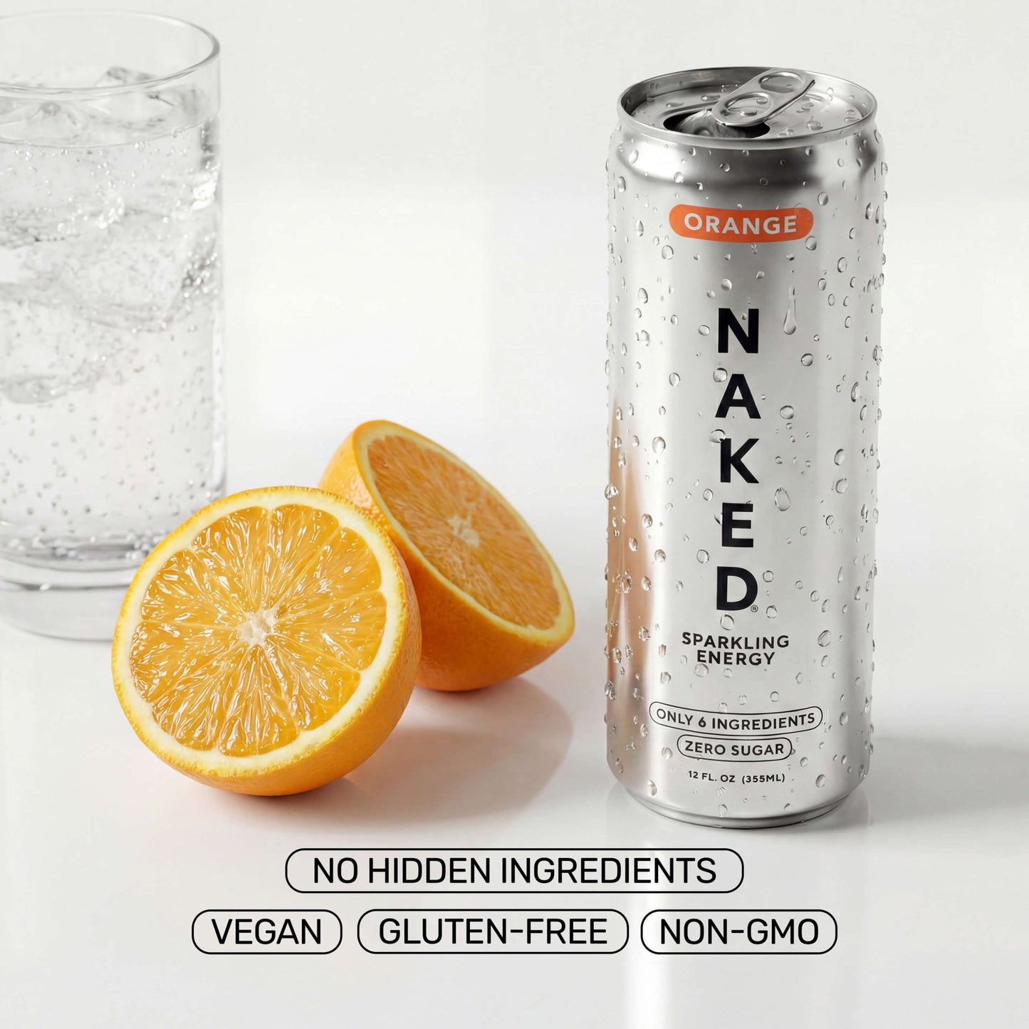 Orange Naked Sparkling Energy - Orange | Simple Wellness Support