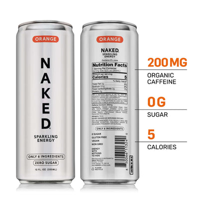 Orange Naked Sparkling Energy - Orange | Simple Wellness Support